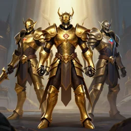 Gentelmen in golden armor, league of legends wallpapers, artstation trending, horror