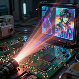 lasers, circuit board artifacts, holographics, a. i. artificial intelligence tech, ultrarealistic, futuristic, dramatic lighting, electrical details, super high details, 4 k, 8 k, best, accurate, trending on artstation, photorealism, digital painting, style of wayne barlowe, caravaggio, hajime sorayama, boris vallejo