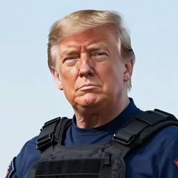 donald trump wearing tactical gear, very anime, fine - face, donald trump, realistic shaded perfect face, fine details. anime. realistic shaded lighting poster by ilya kuvshinov katsuhiro otomo ghost - in - the - shell, magali villeneuve, artgerm, jeremy lipkin and michael garmash and rob rey