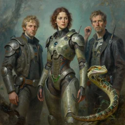 being of art herpetologist, futuristic, tim hildebrandt, bruce pennington, donato giancola, trending on artstation, cinematic composition, beautiful lighting, hyper detailed, 8 k, oil on canvas