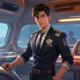 epic professional digital art of handsome asian male starship teacher, by leesha hannigan, iris van herpen, artstation, cgsociety, wlop, epic, much wow, much detail, gorgeous, detailed, masterpiece