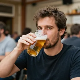 pavel durov drinking a beer, high quality photo