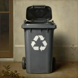 “toter recycle bin tower of babel, painting by Pieter Bruegel the Elder, oil glaze, sfumato, 8k”