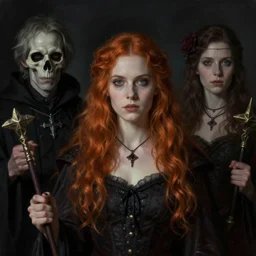 portrait of a necromancer girl of death by charles lee and by Rebecca Guay and by dan mumford