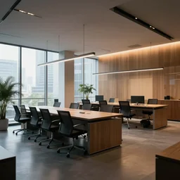 hyper realistic interior of modern office, cinematic lighting - w 1 0 2 4 - c 1 0. 0 - n 9 - i