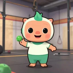 animated cocomelon crossfit gym