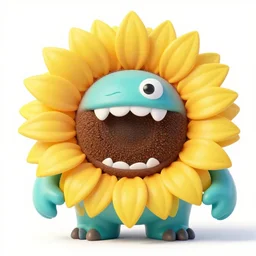 sunflower, human mouth, monster, mutant, 3 5 mm