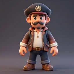 captain haddock, rapper, gangster, digital art, 3 d