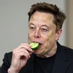 elon musk eating a cucumber textless meme template