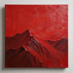 canvas coated with red paint