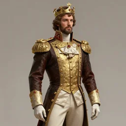 king's royal uniform, fashion, fantasy, realistic and detailed, intricate, elegant, highly detailed, digital painting, trending on artstation, by wlop, 4 k octane render