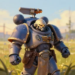 warhammer, volumetric lighting, dew, spring evening, clear weather, realistic illustration, golden hour, perfectly shaded, soft painting