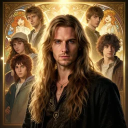 highly detailed portrait of prince with long hairs, stephen bliss, unreal engine, fantasy art by greg rutkowski, loish, rhads, ferdinand knab, makoto shinkai and lois van baarle, ilya kuvshinov, rossdraws, tom bagshaw, alphonse mucha, global illumination, radiant light, detailed and intricate environment