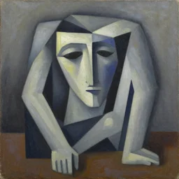shaded cubism, oil painting by coby whitmore