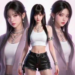 a pin up and beautiful fashion charming dreamlke japan girl with lv jewelry, character art, art by wlop and and ilya kuvshinov, hyperdetailed, 8 k realistic, symmetrical, frostbite 3 engine, cryengine, dof, trending on artstation, digital art