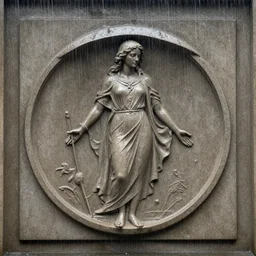 relief of miss of the world in the rain by conrad roset
