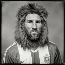 lionel messi mugshot, daguerrotype, early film stock, 1 8 0 0 s, vintage