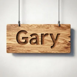 wooden sign, gary