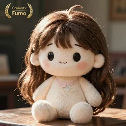 cute fumo plush of the quiet girl who knows all the gossip in town