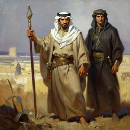 a beautiful painting of the last of the marsh arabs, by frank frazetta and jakub rozalski, unreal engine 5, character concept art, matte painting, heavy metal magazine, trending on artstation