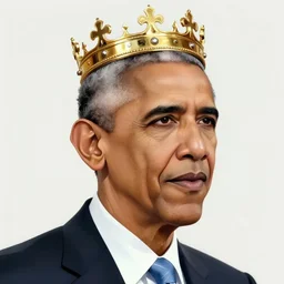barack obama with white hair and crown, art by michael garmash and ilya kuvshinov and magali villeneuve, anime, cute - fine - face, pretty face, beautiful bone structure, digital painting, realistic shaded perfect face, artstation, concept art, sharp focus, illustration, ultra detailed, 4 k,
