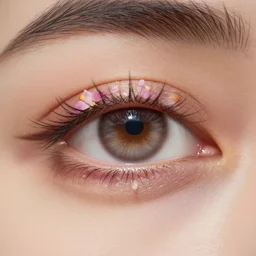 beautiful emotional digital art, highly detailed eye with flower petals as eyelashes, highly - detailed, artstation cgsociety masterpiece, flower