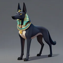 hd fullbody egyptian wolf anubis character design of a egyptian anubis monster wolf. egyptian wolf deviantart adoptable, deviantart species style of maple story and zootopia, artgerm, studio lighting by jessica rossier and brian froud, traditional, artstationhd artstation, zootopia, hq textures