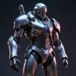 futuristic mecha soldier by alexander trufanov, artgerm, apocalyptic, armor, dramatic lighting, volumetric lighting, sharp focus, science fiction, neon, hyper detailed, digital art, trending in artstation, studio quality, smooth render, unreal engine 5 rendered, octane render