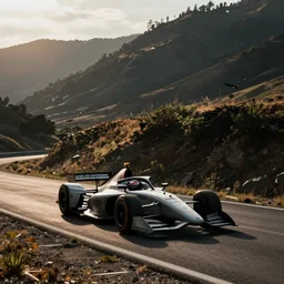 indycar driving on a road