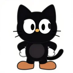 cat by cuphead style