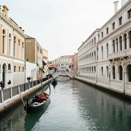 photograph of the streets of london combined with the canals of venice