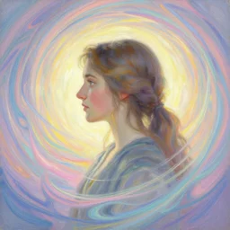 side profile cenetered painted portrait by anders zorn, maya ali, wizard, gloomhaven matte painting concept art, art nouveau, cinematic light, swirly vibrant color lines ripples, pastel colors, aesthetic octane render, wonderful masterpiece by greg rutkowski, american romanticism by greg manchess, jessica rossier, ilya kuvshinov, cushart krentz, gilleard james