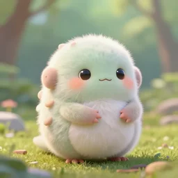 realistic fluffy cute dreamy tardigrade
