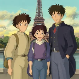 paris, cute boys, in the style of studio ghibli, j. c. leyendecker, greg rutkowski, artgerm