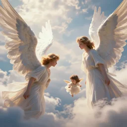 heaven filled with angels, 4 k, cinematic, unreal engine 6,