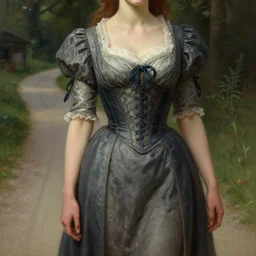 veronica lake detailed clothing, half body shot, arms down, path traced, highly detailed, high quality, digital painting, alena aenami, arnold bocklin, tom bagshaw