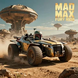 mad max fury road boba fett vehicle on tattoine planet from star wars