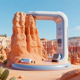 retro futuristic digital render, 8 k, octane render, bryce 7 3 d