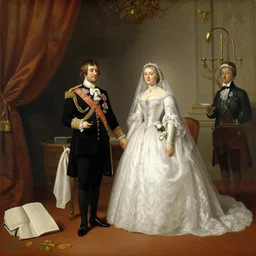 painting of a royal wedding in 1 8 6 4