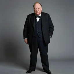 winston churchill as iron man, historical photograph, highly detailed, full length portrait, photorealistic face, hd
