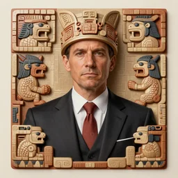 hyper realistic traditional mayan art of a businessman in the style of austin osman spare, wayne barlowe, gustav moreau, goward, bussiere and roberto ferri, santiago caruso, bouguereau, klimt, saturno butto, sorayama and tom bagshaw. occult art - h 7 0 8