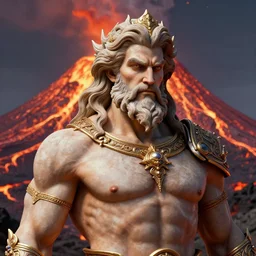 stunning french god of volcano portrait, beard, muscular, bright lava background, fantasy, intricate, elegant, highly detailed, digital painting, artstation, concept art, smooth, sharp focus, illustration, art by afshar petros and krenz cushart and artem demura