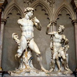 beautiful intricate colourful marble fluid sculpture by michelangelo buonarroti and by gian lorenzo bernini, gothic art, marble sculpture, flemish baroque, academic art
