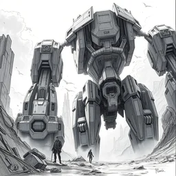 elon musk as a giant mecha ready to conquer the world, dynamic lighting, cinematic, establishing shot, extremely high detail, foto realistic, cinematic lighting, pen and ink, intricate line drawings, post processed, concept art, artstation, matte painting, style by raphael lacoste, eddie mendoza