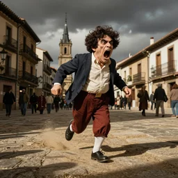the running of the screaming bob ross in pamplona spain