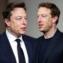 Mark zuckerberg merged with elon musk photorealistic edit