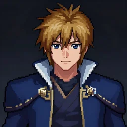pixel art portrait of luneth from final fantasy 3 iii, luneth from final fantasy 3, concept art, dramatic lighting, pixel art
