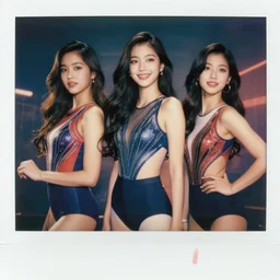 unbelievably beautiful, perfect, dynamic, epic, cinematic 8 k hd movie shot, three beautiful cute young p - pop idols actresses in philippines girl band, posing together in leotards. motion, vfx, inspirational arthouse, high budget, hollywood style, at behance, at netflix, with instagram filters, photoshop, adobe lightroom, adobe after effects, taken with polaroid kodak portra