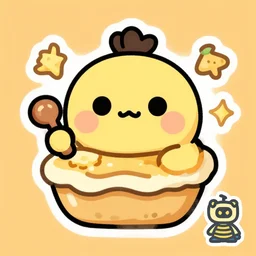 cute miss mascot migalos migalos ariados food sticker art, cronobreaker, beeple game icon