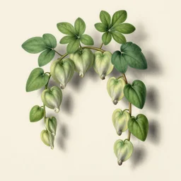String of hearts plant scientific illustration by ernst haeckel